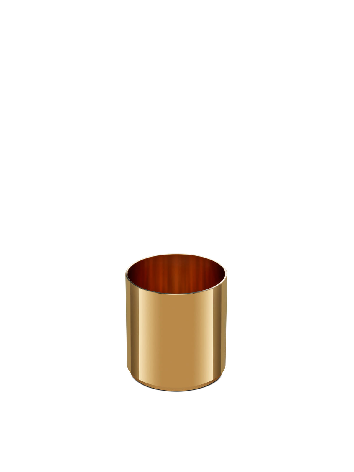 Silo brass 90mm container, three-quarter view